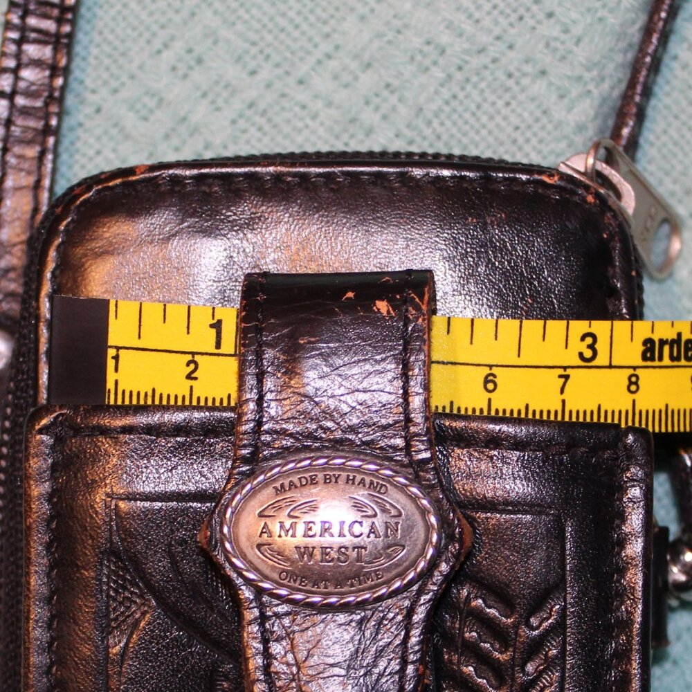 AMERICAN WEST LEATHER HAND MADE WITH SILVER ACCENTS - Picture 15 of 16